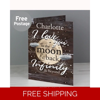 Personalised To the Moon & Infinity... Card Personalised To the Moon & Infinity... Card